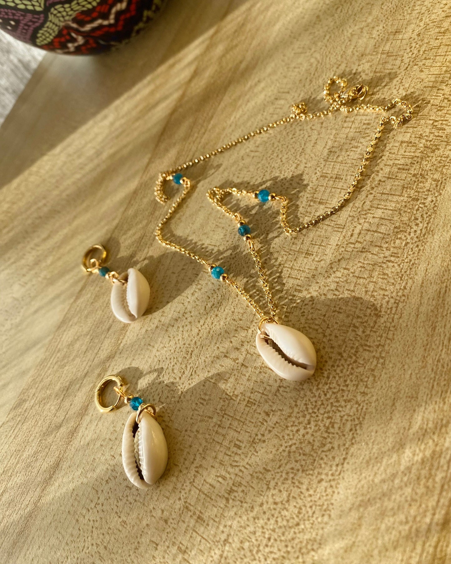 Apatite Shell Earrings
