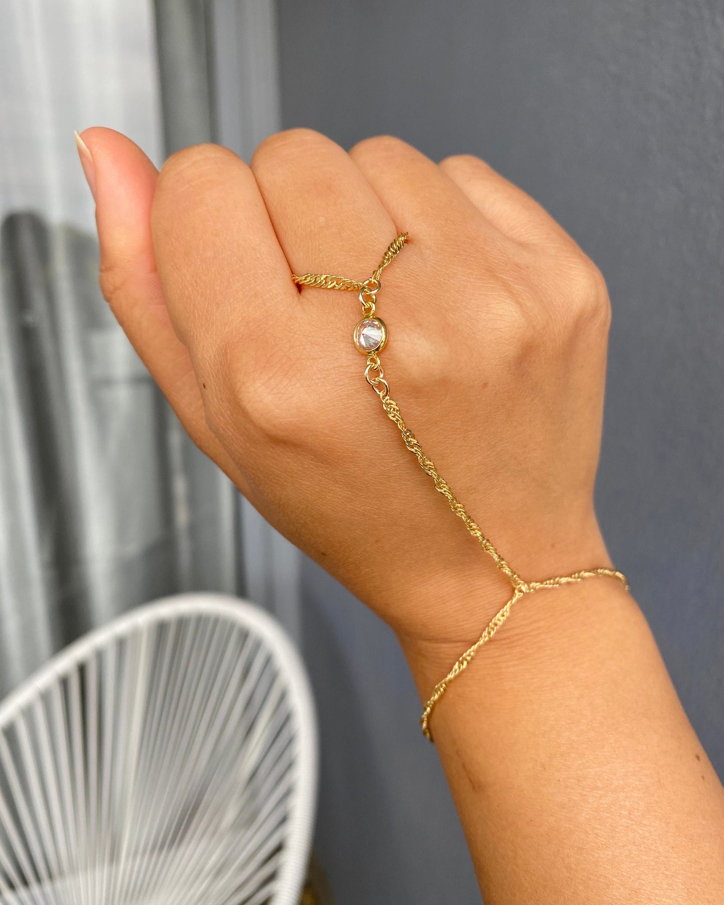 CZ Crystal Hand Chain