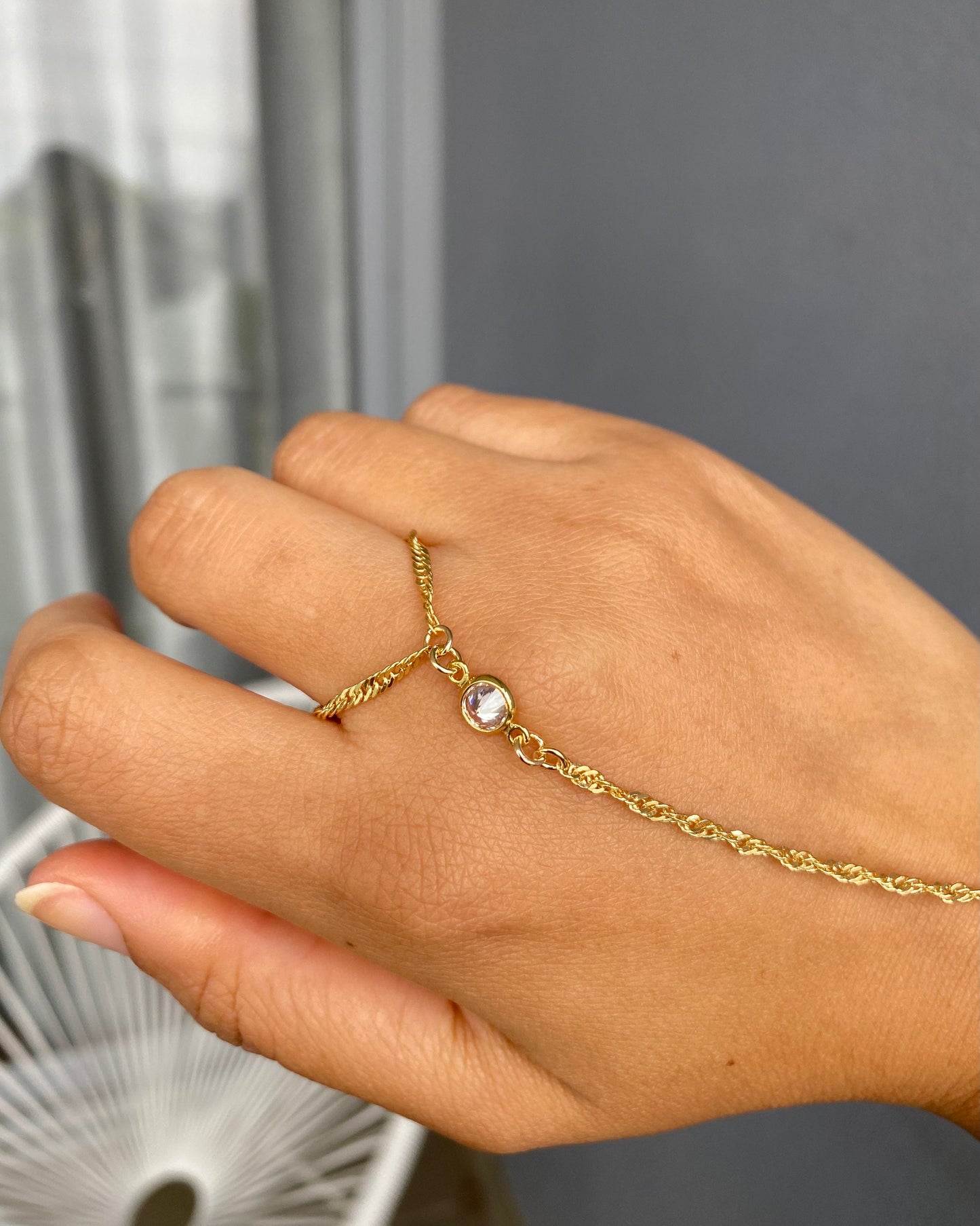 CZ Crystal Hand Chain