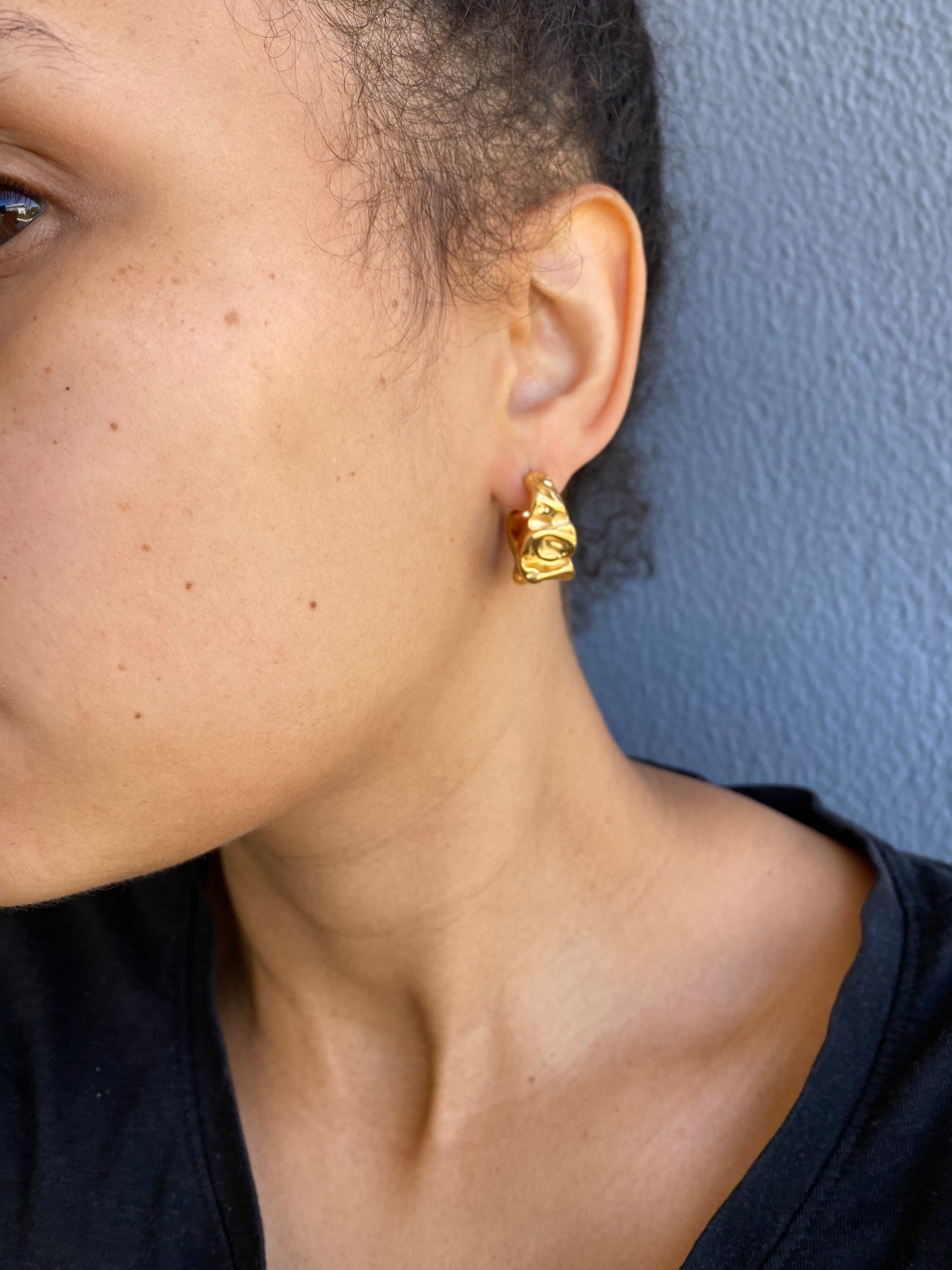 Irregular Dome Stud Earrings